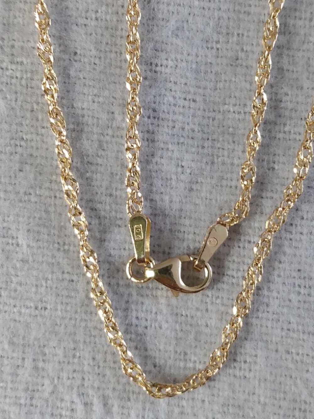Solid 10k yellow gold diamond cut chain